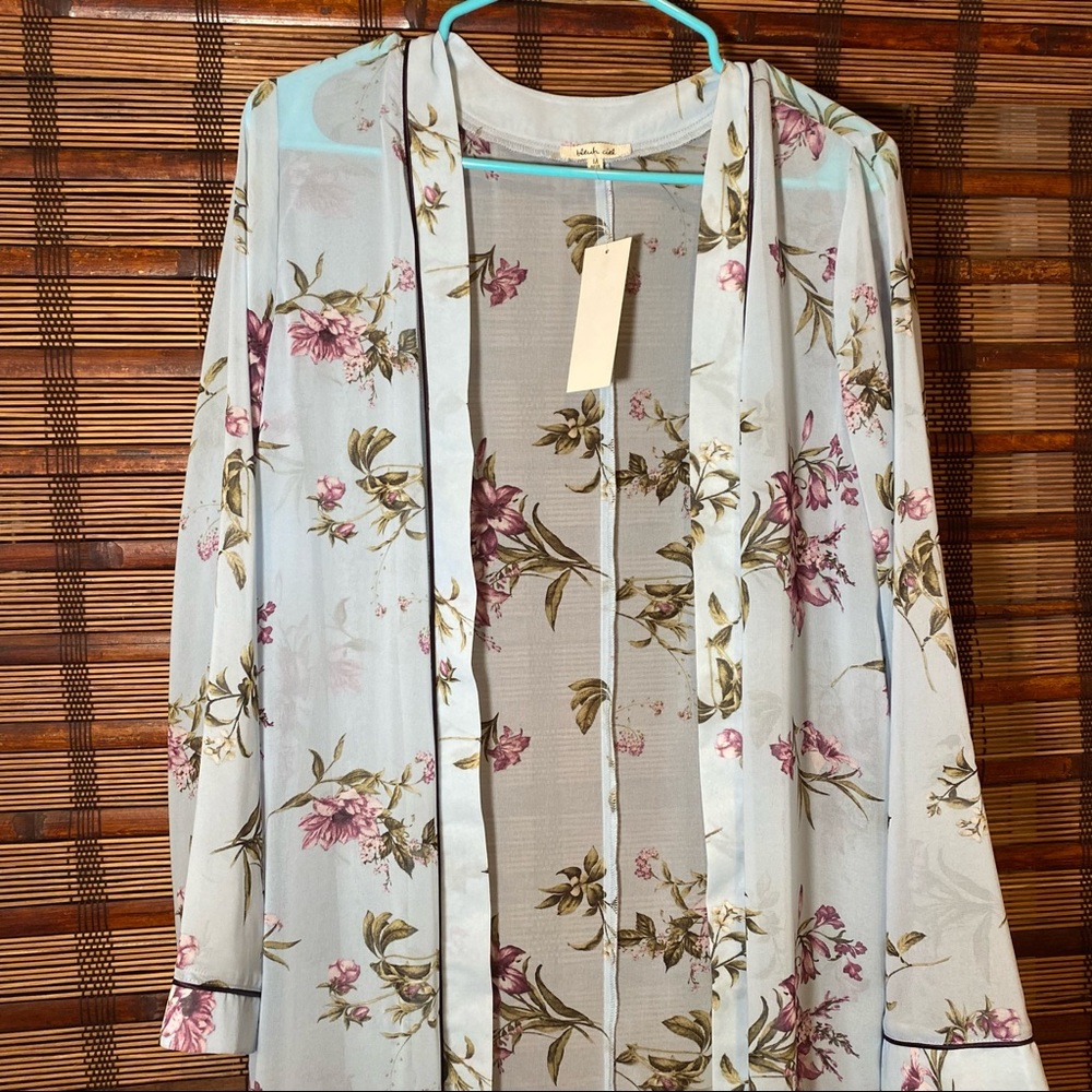 Long light blue kimono cardigan